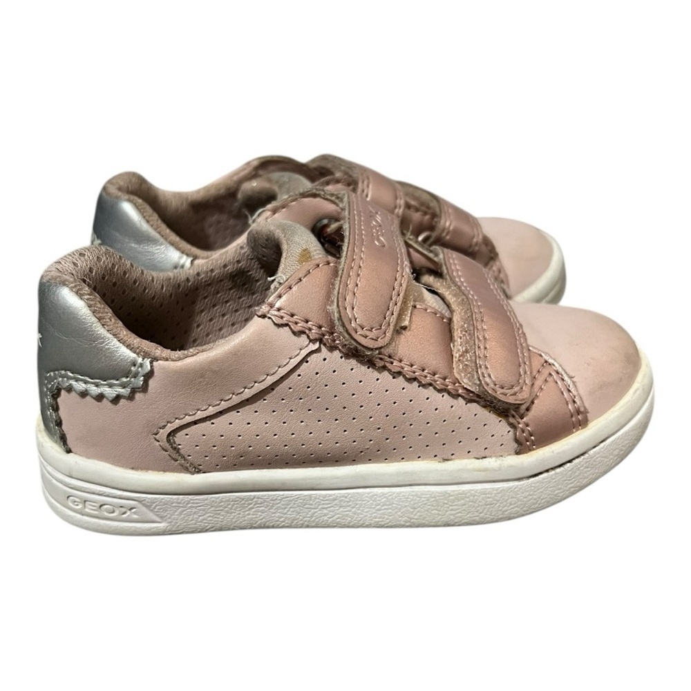 Geox DJ Rock 79 Sneakers Toddler Size 8 Pink Hook & Loop